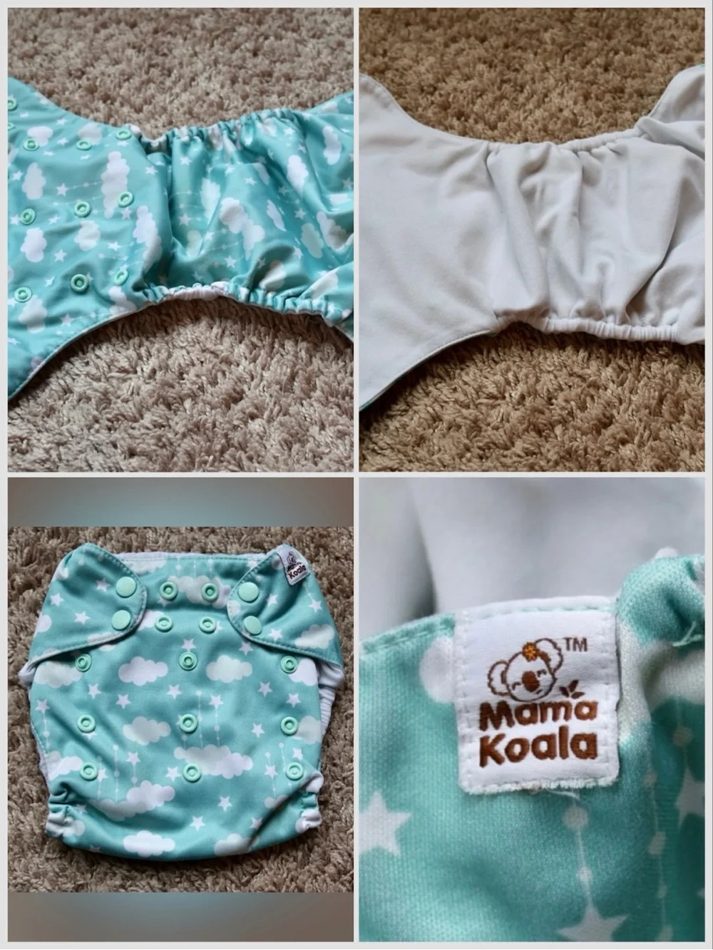 Reusable Kids Diaper Cover - Cloud & Galaxy Prints (Multi)